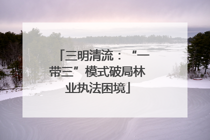 三明清流：“一带三”模式破局林业执法困境